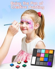 Lictin Water Based Face Paint – 18 Colors Painting Kit with 18 colors