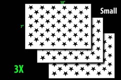 3 PACK Spray Airbrush Painting Stencils American Flag 50 US Stars SMALL 7×10″