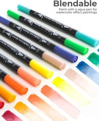 Water-Based Dual-Tip Marker Set – 36 Vibrant Colors for Intricate Coloring