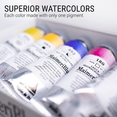 Blu 12ml Introductory SinglePigment Professional Watercolor Paint Set 5Piece
