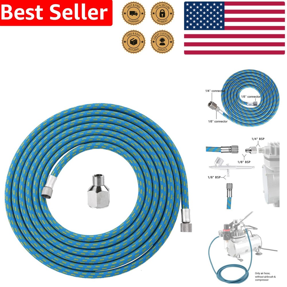 Flexible 6ft Airbrush Hose – Kink-Free Nylon with Universal Fitting Adapter
