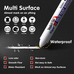 Permanent Solid Paint Markers, Twist Long-Lasting Paint Pens for Window, Wood,Me