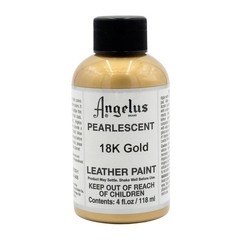 4oz Pearlescent 18K Gold Acrylic Leather Paint Metallic Color DIY Crafts