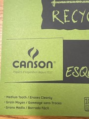 Canson XL Recycled Croquis Drawing Paper Pad 9″X12″-100 Sheets acid free