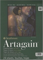 Strathmore 400 Series Artagain Pad, Coal Black, 9″x12″ Glue Bound, 24 Sheets
