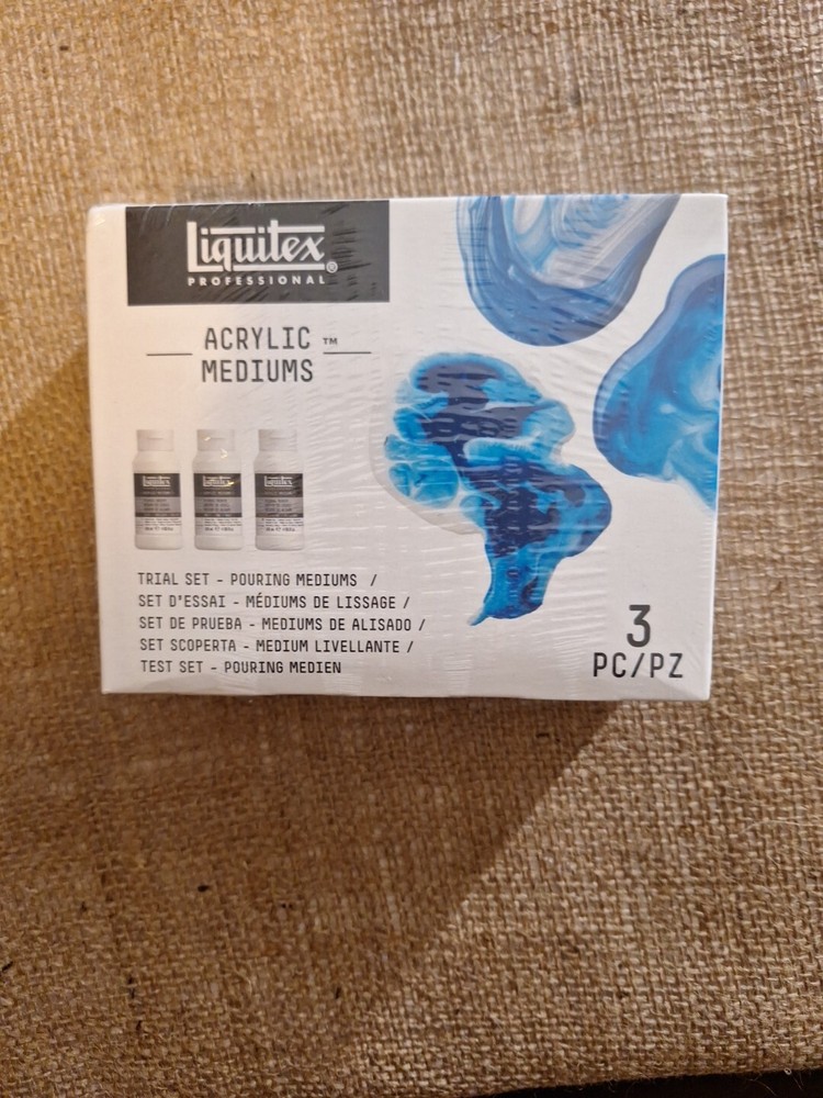 Liquitex Professional Acrylic Pouring Mediums Trial Set, 3pc New In Box
