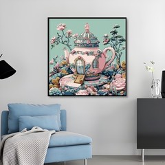 Teapot Paint By Numbers Kit For Adults Beginner DIY Wall Art Decoration Home