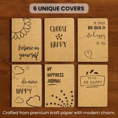 Kraft Notebooks Bulk, 80 Blank Pages, 4 x 5.75 in Mini Journals for Writing, …