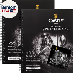 Premium Sketch Books 9In X 12In | Double Sketch Pad Pack | 200 Sheets of Quality