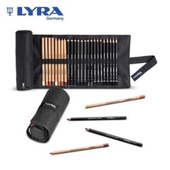 Lyra Rembrandt Sketching Roll – Case With 24 Drawing Pencils