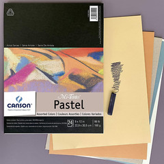 Mi-Teintes Pastels Paper Pad 9″X12″, Assorted Colors 24 Sheets