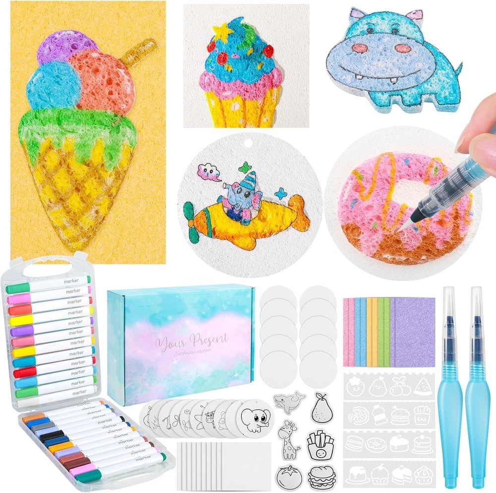 78 Pcs Magic 3D Foam Texture Painting Kit, Magic Puffy Paint Kit, Including 46 P