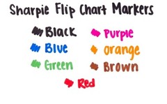 SHARPIE Flip Chart Markers, Bullet Tip, Assorted Colors, 8 Pack, Low-Odor,…
