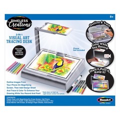 2-in-1 Visual Art Designer Tracing Desk Light Box Drawing Set Phone Holder