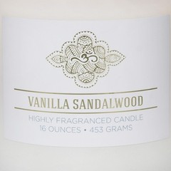 Carolina Vanilla Sandalwood Scented Candle, 16 oz 16 oz,