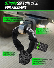 68,300 LBS Soft Shackle Recovery Kit, 3/4″ X 24″ (2-Pack) with 7075 Aluminum Sna