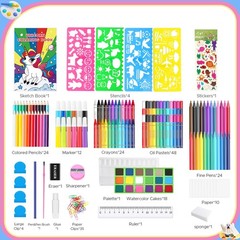 Art Supplies for Kids,Drawing Kits Unicorn Art Case Coloring Set with Double …