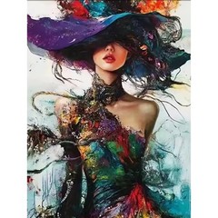 Woman Diamond Art Kits for Adults Beginners,Diamond Painting Kits for Adults,5D