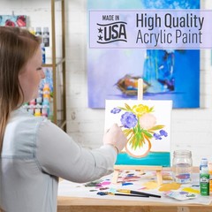 Rich Pigmented 2 fl oz Pure Black Acrylic Paint with Matte Finish – USA Made