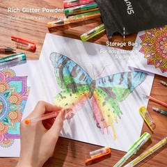 80 Pack Glitter Gel Pens Set – 40 Colors with Refills for Crafts & Journaling