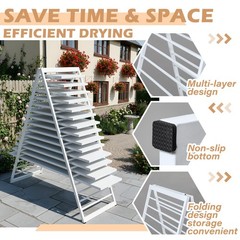 Colingmill Cabinet Door Drying Rack 18 Tier Folding Paint Drying Rack Heavy D…