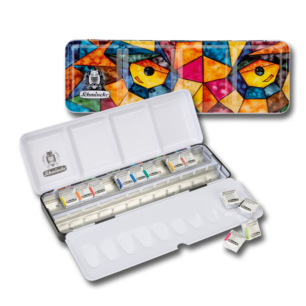 SCHMINCKE Akademie Christmas Limited Edition Tin, Watercolour Pan Travel Set