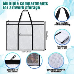 Huhumy Large Art Portfolio Case 48″ x 36″ Poster Storage Bag Bulletin Black