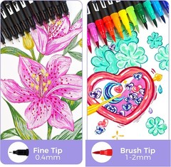 Washable & Non-Toxic 36 Color Marker Set for Sketching, Writing, and More