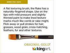 Gold Paint Brush Set of 3 for Texturing Crafts Acrylic Oil Watercolor Art