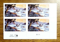 2009 Plate Block 4376! MNH US Stamps! Oregon Statehood, LR S11111! BV $6.25