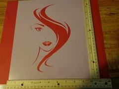 WOMAN’S FACE AIRBRUSH, PAINT BRUSH TEMPLATE ART STENCIL 