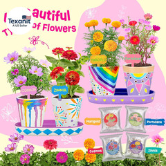 4 Set Paint & Plant Flower Gardening Kit – Gifts for Girls Ages 8-12, Arts and C