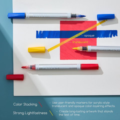Artist Acrylic Paint Markers: 120 Colors Dual Tip Acrylic Marker with Brush & ro