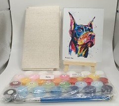 “WISEST DOG” Paint by Number Canvas Kit Canvas 18.5″ X 23″