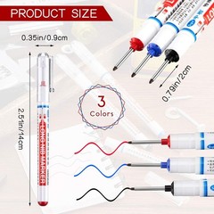 Refillable Deep Hole Markers – Quick Dry Ink for Carpentry & DIY Projects