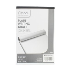 2 Pack Mead Writing Tablet, 6in X 9in, 100 Sheets, Plain