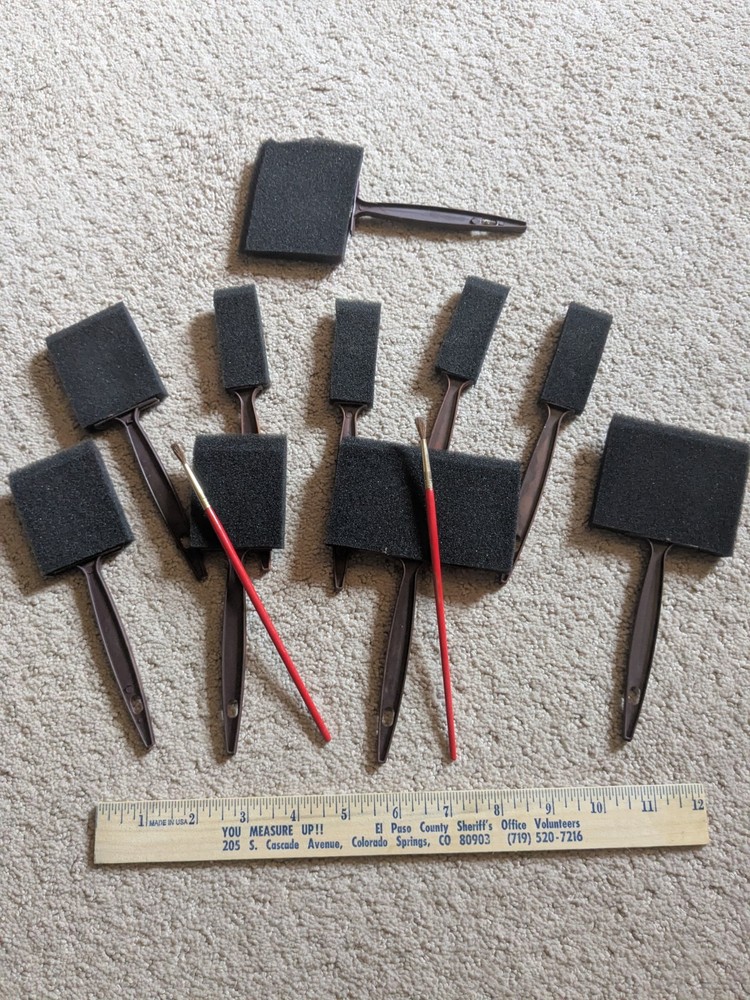 Foam and Brush Craft Paint Brush Set – Various Sizes
