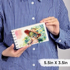 100% Cotton Watercolor Paper Pad 3 Pack 90 Sheets Cold Press 140lb/300gsm Spi…