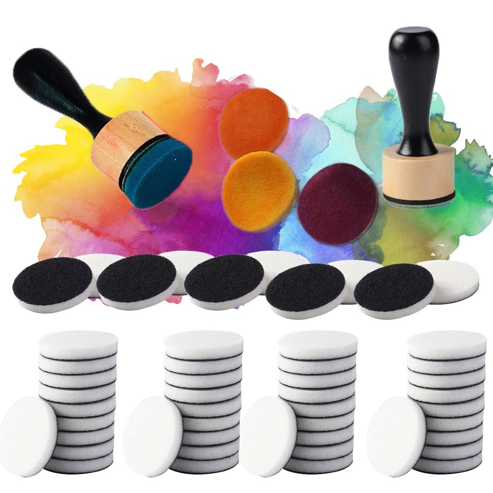 56 Packs Round Ink Blending Tool with Foams Refill Foam Set Including 54 Pcs …