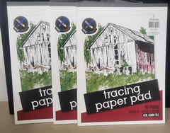 Tracing paper pad- 9″x12″(22.9cmx30.5cm) 40 Sheets, 3 pack