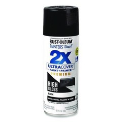 Rust-Oleum 2X Ultra Cover Spray Paint, High Gloss Black, 12 oz Aerosol Can, 2/PK