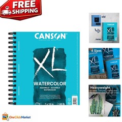 Durable XL Watercolor Paper Pad, 7×10 – 30 Sheet Cold Press, Acid-Free Quality