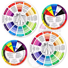 4 Pcs Color Wheel, Paint Mixing 5.5 inches, 9 as shown in the picture