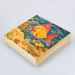 8 Pack Unfinished Square Wood Panels,4″ X 4″/10Cm X 10Cm,Blank Wooden Canvas Cra