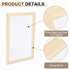 2 Pcs Paper Making Screen Wooden Paper Making Mould 13.4×9.8Inch