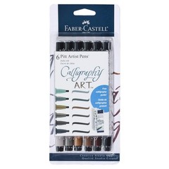 Calligraphy Pitt Artist Pen Set – 6 Subtle Toned Calligraphy Pens