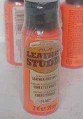 Leather Studio Set of 6 – 2 fl oz Acrylic Shoe Paint- NEON ORANGE #71420