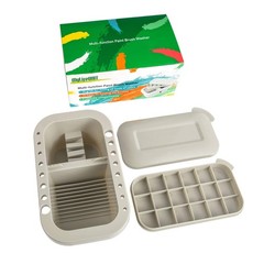Paint Brush Cleaner Tray Organizer with Palette Holder