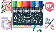 Water-Based Dual-Tip Marker Set – 36 Vibrant Colors for Intricate Coloring