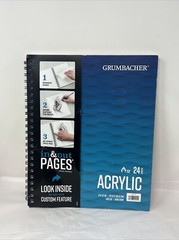 Grumbacher Acrylic Paper Pad In & Out Pages 9 x 12 with 140 lb 300 GSM 24 Pgs